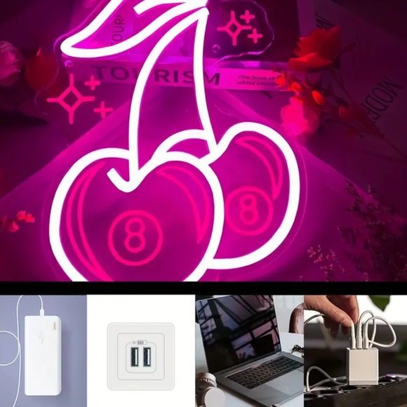 8Ball cherries neon sign - Picture 5 of 5